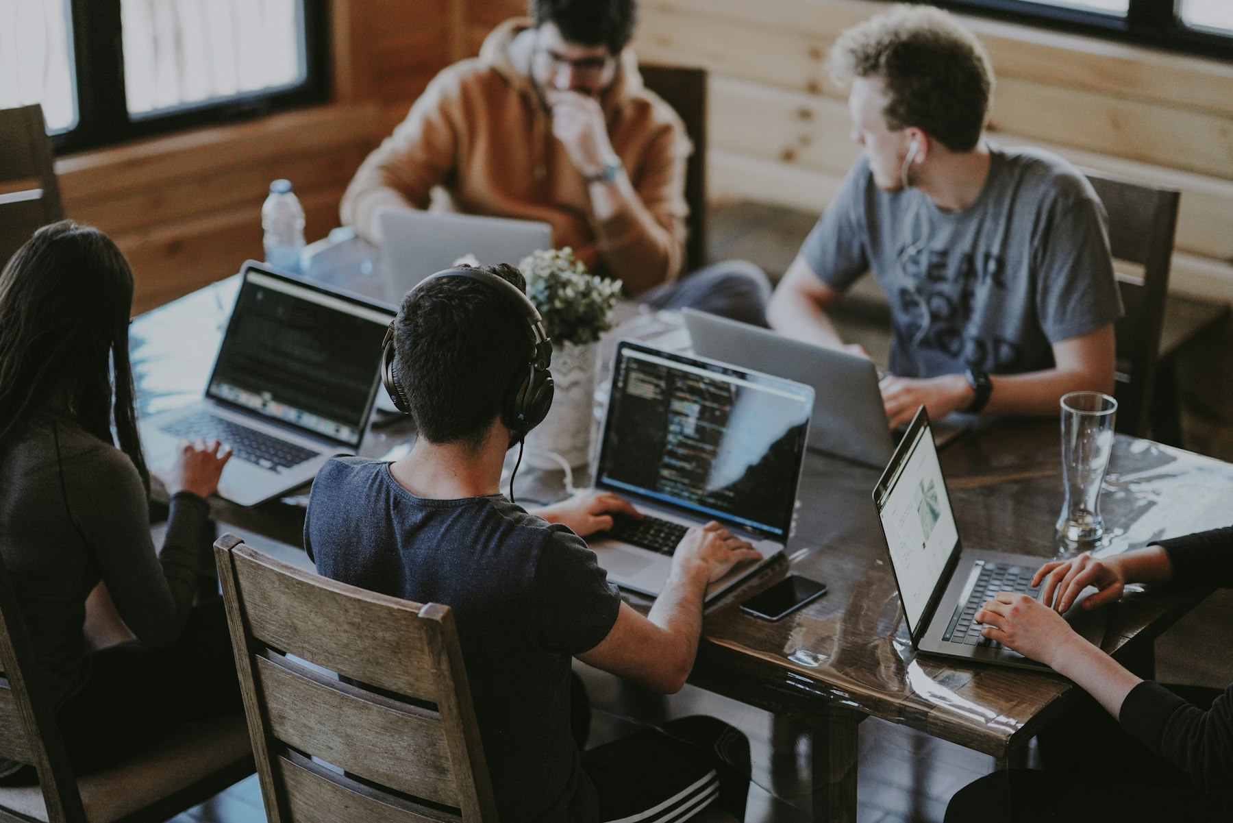 Software developers working together